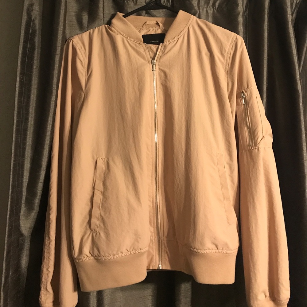 Zara Basic Light Pink Bomber Jacket - image 2